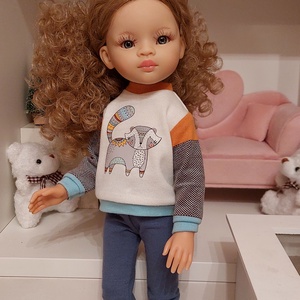 Paola Reina mosómedvés pulcsis szett - játék & sport - baba & babaház - babaruha, babakellék - Meska.hu