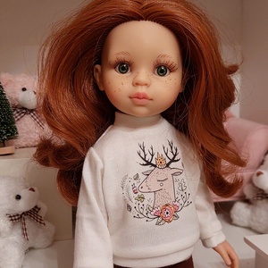 Paola Reina szarvasos pulcsis szett - játék & sport - baba & babaház - babaruha, babakellék - Meska.hu