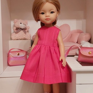 Paola Reina sötétrózsaszín ujjatlan ruha, Játék & Sport, Baba & babaház, Játékbaba, babakellék, Varrás, MESKA