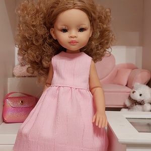 Paola Reina halványrózsaszín ujjatlan ruha - Meska.hu