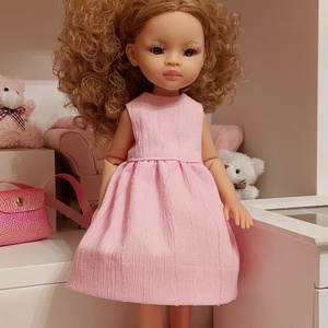 Paola Reina halványrózsaszín ujjatlan ruha - játék & sport - baba & babaház - játékbaba, babakellék - Meska.hu