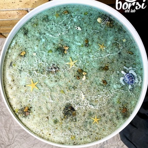 Műgyanta tenger dohányzóasztal - otthon & életmód - bútor - asztal - Meska.hu