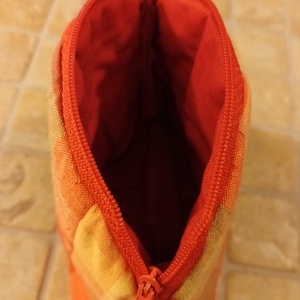 Neszeszer - piros-sárga kockás - táska & tok - neszesszer - Meska.hu