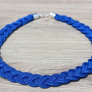 Királykék paracord nyaklánc - ékszer - nyaklánc - medál nélküli nyaklánc - Meska.hu