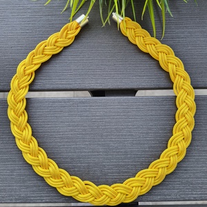 Citrom fonott paracord nyaklánc, Ékszer, Nyaklánc, Medál nélküli nyaklánc, Ékszerkészítés, MESKA