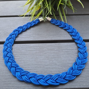 Királykék paracord nyaklánc, Ékszer, Nyaklánc, Medál nélküli nyaklánc, Ékszerkészítés, MESKA