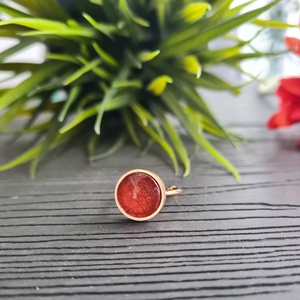 Metál tégla - rosegold nemesacél textilbőr gyűrű, Ékszer, Gyűrű, Szoliter gyűrű, Ékszerkészítés, MESKA