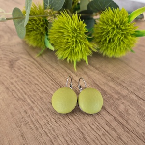 Lime - ezüst franciakapcsos fülbevaló - Meska.hu