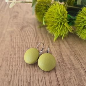 Lime - ezüst franciakapcsos fülbevaló - ékszer - fülbevaló - lógó fülbevaló - Meska.hu