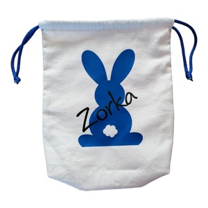 Névre szóló húsvéti zsák, kék nyuszival, zsinórral - otthon & életmód - papír, írószer - ajándékozás kellékei - ajándékzsák, csomagolás - Meska.hu