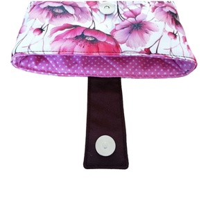 Könyvtok vízálló poliészterből - rózsaszín virágok - könyv & zene - könyvtok - Meska.hu