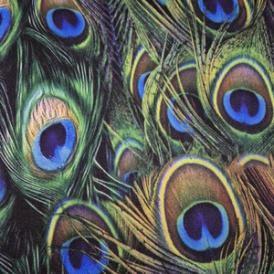 Neszesszer vízálló poliészterből - páva - egyedi méret 15x10cm - Meska.hu