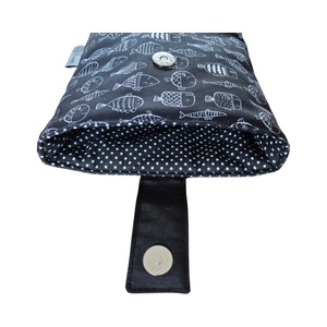 Könyvtok vízálló poliészterből - fekete halak - könyv & zene - könyvtok - Meska.hu