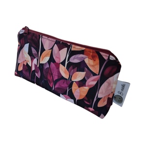 Neszesszer vízálló poliészterből - bordó levelek - táska & tok - neszesszer - Meska.hu