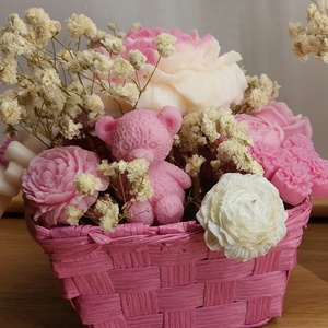 Illatviasz csokor kis kosárban - Meska.hu