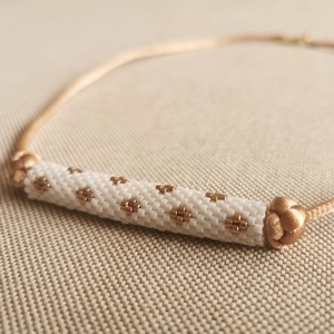 Hókristály peyote nyaklánc - Meska.hu