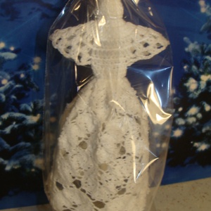 Csipkés szoknyás horgolt angyal 20 cm -  - Meska.hu