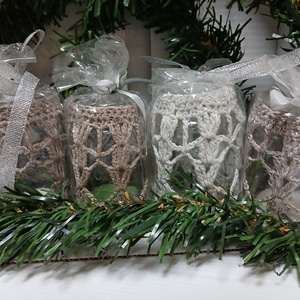 Horgolt mécsesek - otthon & életmód - gyertya, illat, aroma - mécses és mécsestartó - Meska.hu