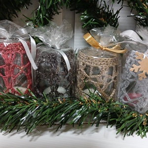 Horgolt mécsesek - otthon & életmód - gyertya, illat, aroma - mécses és mécsestartó - Meska.hu