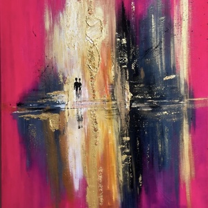 Szerelmesek a fény kapujában  Modern festmény, Művészet, Festmény, Akril, Festészet, MESKA