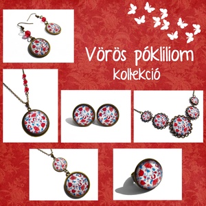 VÖRÖS PÓKLILIOM kollekció: nyaklánc :) -  - Meska.hu