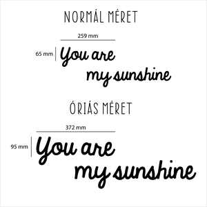 You are my sunshine felirat - otthon & életmód - babaszoba, gyerekszoba - babaszoba dekoráció - Meska.hu