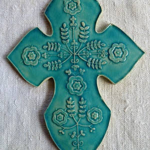 Szász kerámia kereszt -  - Meska.hu