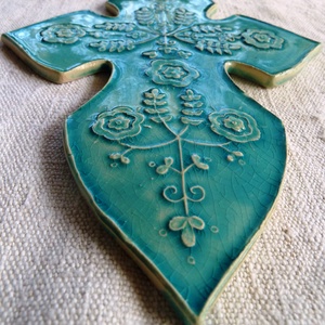 Szász kerámia kereszt -  - Meska.hu