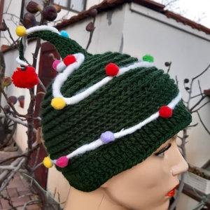 Fenyő sapka, ajándék kiskamasz, kamasz méret - ruha & divat - sál, sapka, kendő - sapka - Meska.hu