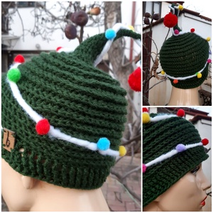 Fenyő sapka, ajándék kiskamasz, kamasz méret - ruha & divat - sál, sapka, kendő - sapka - Meska.hu