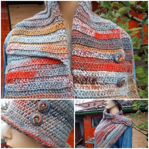  Kalap, sál, szett, horgolt, kötött: Toszkána - ruha & divat - női ruha - poncsó - Meska.hu