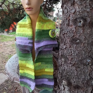 Extra sál,  mellény sál, női, hosszú, horgolt, kötött - ruha & divat - sál, sapka, kendő - sál - Meska.hu