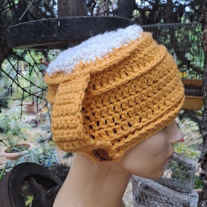  Sör sapka, ajándék férfiaknak, barátoknak, kollégáknak!  , Ruha & Divat, Sál, Sapka, Kendő, Sapka, Horgolás, Kötés, MESKA