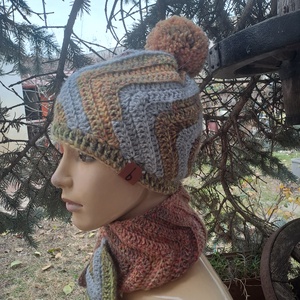 Női, férfi sapka, sál. KIÁRUSÍTÁS! ROXI,  horgolt, kötött szett - ruha & divat - sál, sapka, kendő - sapka & sál szett - Meska.hu