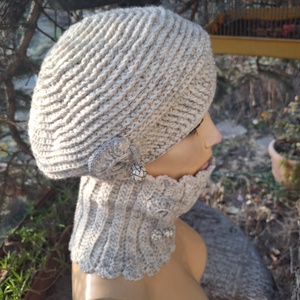 Sapka, sál, horgolt szett, Lavina - ruha & divat - sál, sapka, kendő - sapka & sál szett - Meska.hu