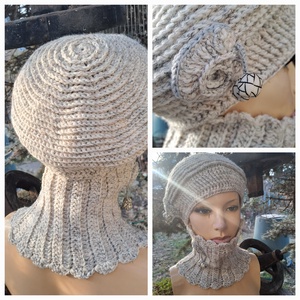 Sapka, sál, horgolt szett, Lavina - ruha & divat - sál, sapka, kendő - sapka & sál szett - Meska.hu