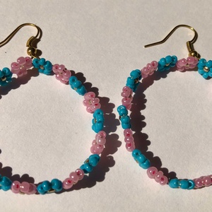 FlowerPower 005 - ékszer - fülbevaló - lógós kerek fülbevaló - Meska.hu