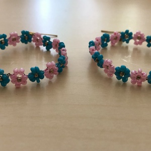 FlowerPower 005 - ékszer - fülbevaló - lógós kerek fülbevaló - Meska.hu