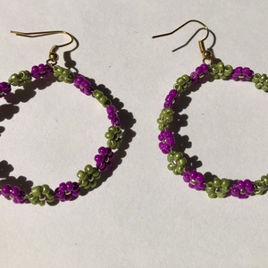 FlowerPower 004 - ékszer - fülbevaló - lógós kerek fülbevaló - Meska.hu