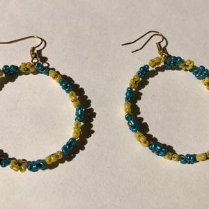 FlowerPower 002 - ékszer - fülbevaló - lógós kerek fülbevaló - Meska.hu