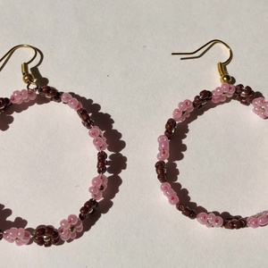 FlowerPower 001 - ékszer - fülbevaló - lógós kerek fülbevaló - Meska.hu