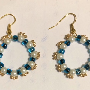 Starshine 001 - ékszer - fülbevaló - lógós kerek fülbevaló - Meska.hu