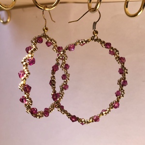 Diamond 002 - ékszer - fülbevaló - lógós kerek fülbevaló - Meska.hu