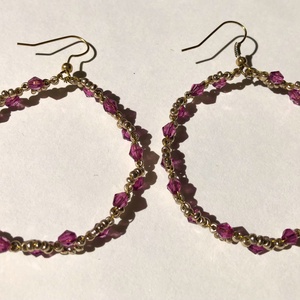 Diamond 002 - ékszer - fülbevaló - lógós kerek fülbevaló - Meska.hu