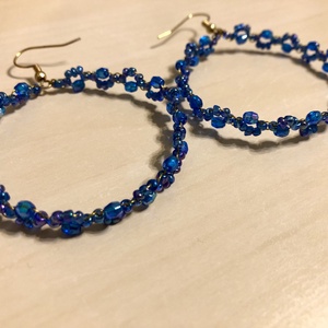 Diamond 003, Ékszer, Fülbevaló, Lógós kerek fülbevaló, Ékszerkészítés, Gyöngyfűzés, gyöngyhímzés, MESKA