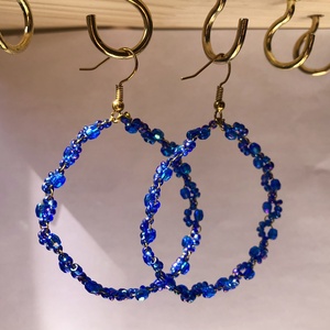 Diamond 003 - ékszer - fülbevaló - lógós kerek fülbevaló - Meska.hu