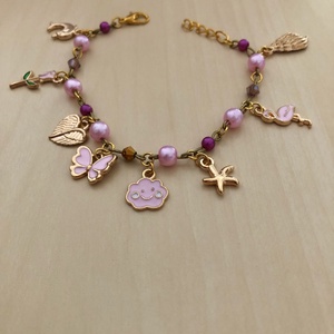 Charmie 001, Ékszer, Karkötő, Charm karkötő, Ékszerkészítés, Gyöngyfűzés, gyöngyhímzés, MESKA