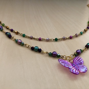 Fairytale G02, Ékszer, Nyaklánc, Gyöngyös nyaklánc, Ékszerkészítés, Gyöngyfűzés, gyöngyhímzés, MESKA