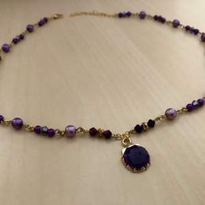 UnderTheSea G02, Ékszer, Nyaklánc, Medálos nyaklánc, Ékszerkészítés, Gyöngyfűzés, gyöngyhímzés, MESKA