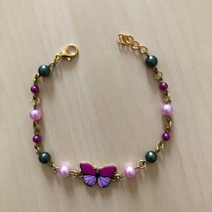 Butterfly 001 - ékszer - karkötő - charm karkötő - Meska.hu